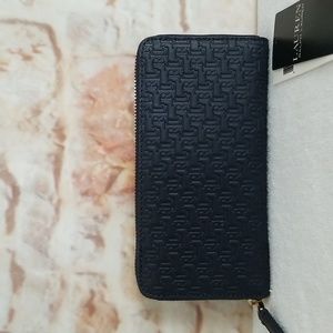 New Ralph Lauren Debossed Leather Continental Wallet